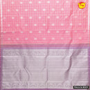 Peachish pink with Lavendar pallu pure Kanchipuram silk saree - Thenianantham