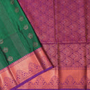 Green with Purple Soft Silk Saree