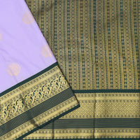 Lavender With dark green Vaira Oosi Silk Saree