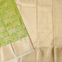 Pista Green and Cream colors Art Silk Saree