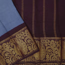 Blue With maroon Sungudi Cotton Saree without Blouse