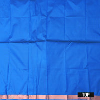 Blue and Gold Zariwork Art Pattu Pavadai Material