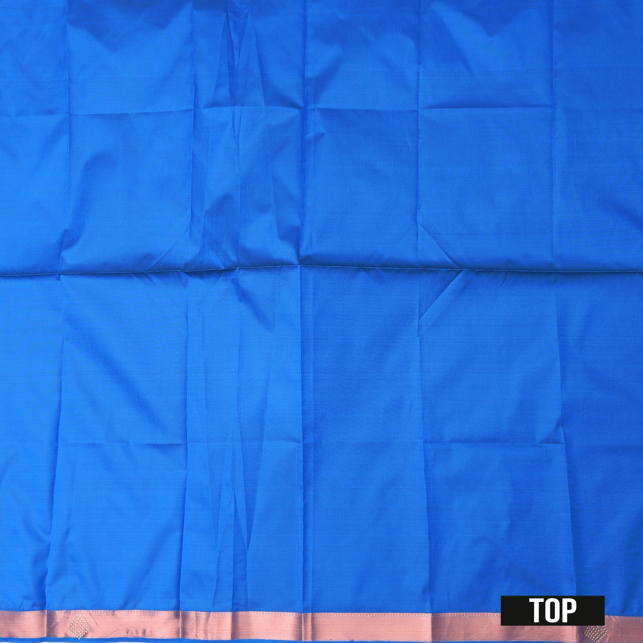 Blue and Gold Zariwork Art Pattu Pavadai Material