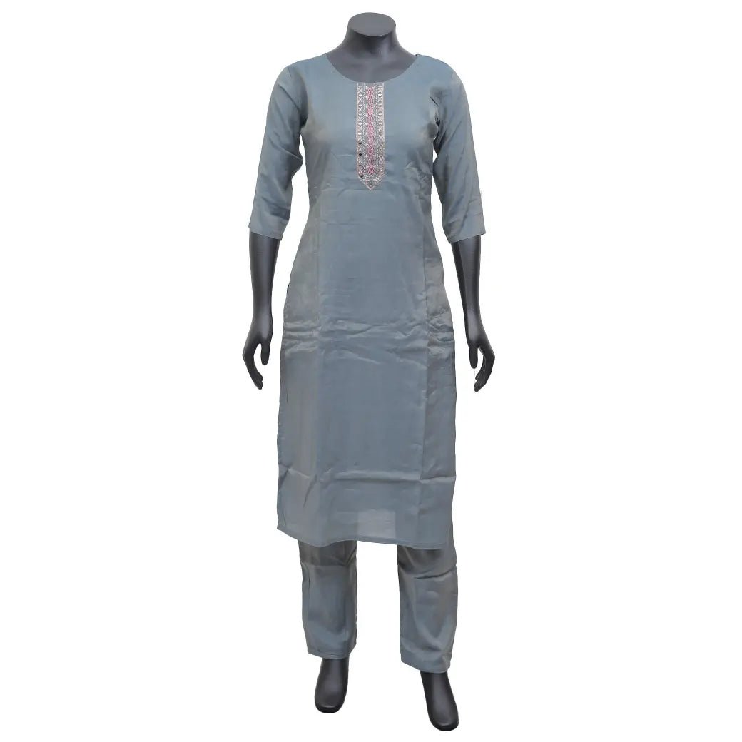 Gray Ladies Branded Readymade Chudi Set - Thenianantham