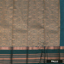 Bright Pink With Green Silk Cotton Saree