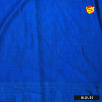 Yellow with Blue Soft Silk Saree - Thenianantham