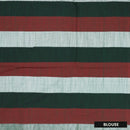 Multicolor Checked Linen Cotton Saree