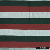Multicolor Checked Linen Cotton Saree