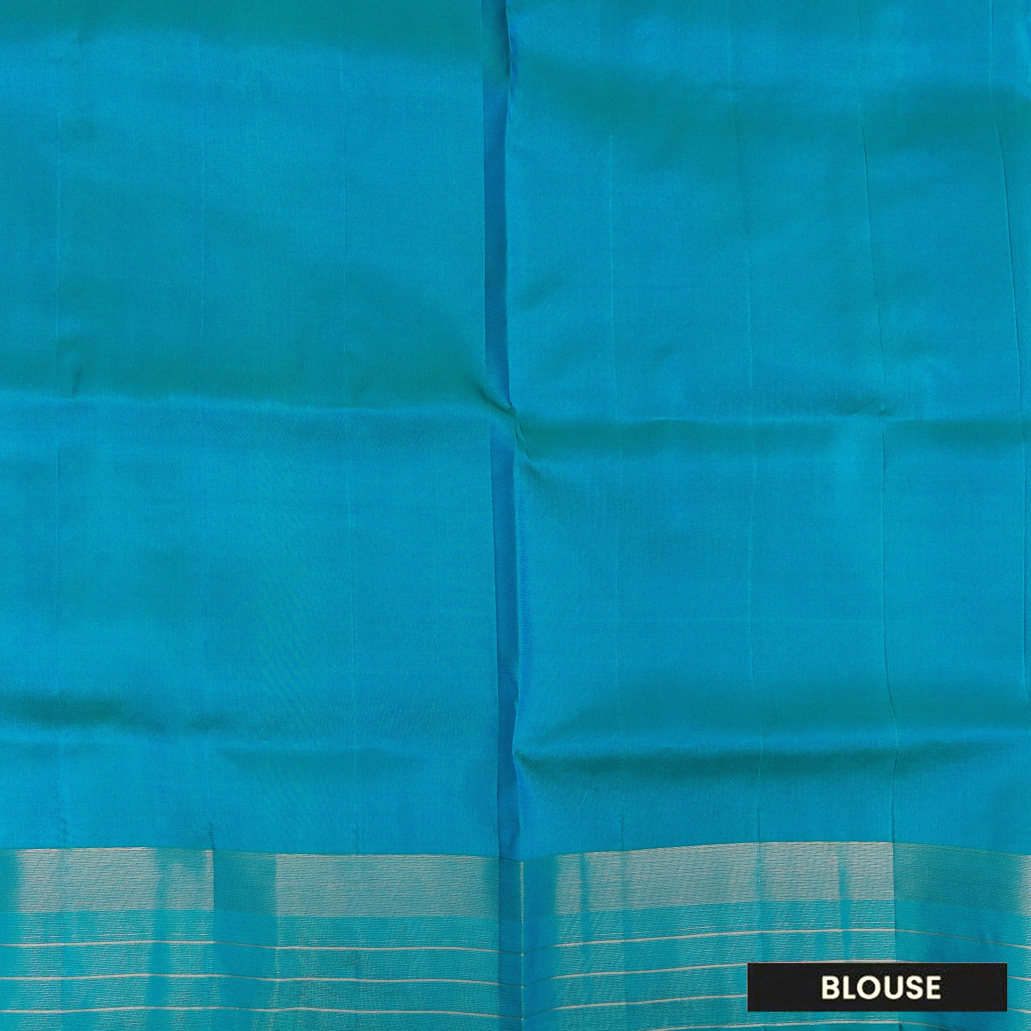 Cream with Vibrant Blue Soft Silk Saree