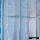 Dark Aqua Blue Color Semi Litchi Silk Saree