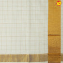 Southloom Exclusive Onam Kasavu Saree With Cheked Pattern (Matching Plain Blouse Included) - Thenianantham