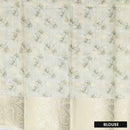 Off White With Pink Floral Design Dola Silk