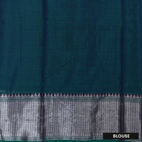 Green Colour Traditional Narayanpet Cotton Saree with Contrast Border