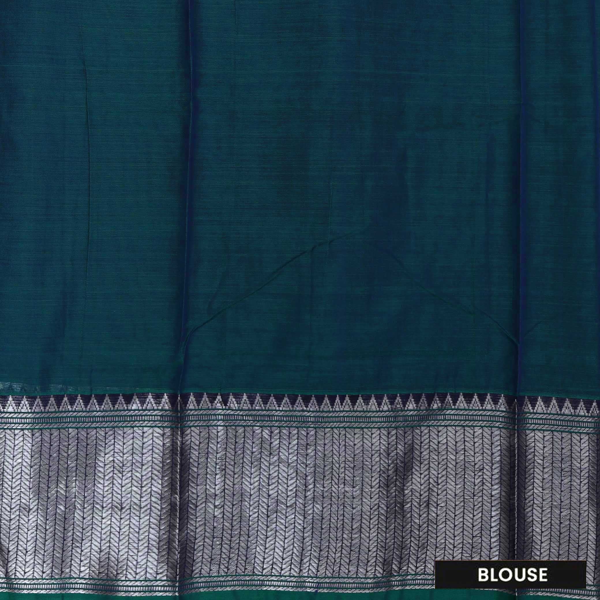 Green Colour Traditional Narayanpet Cotton Saree with Contrast Border