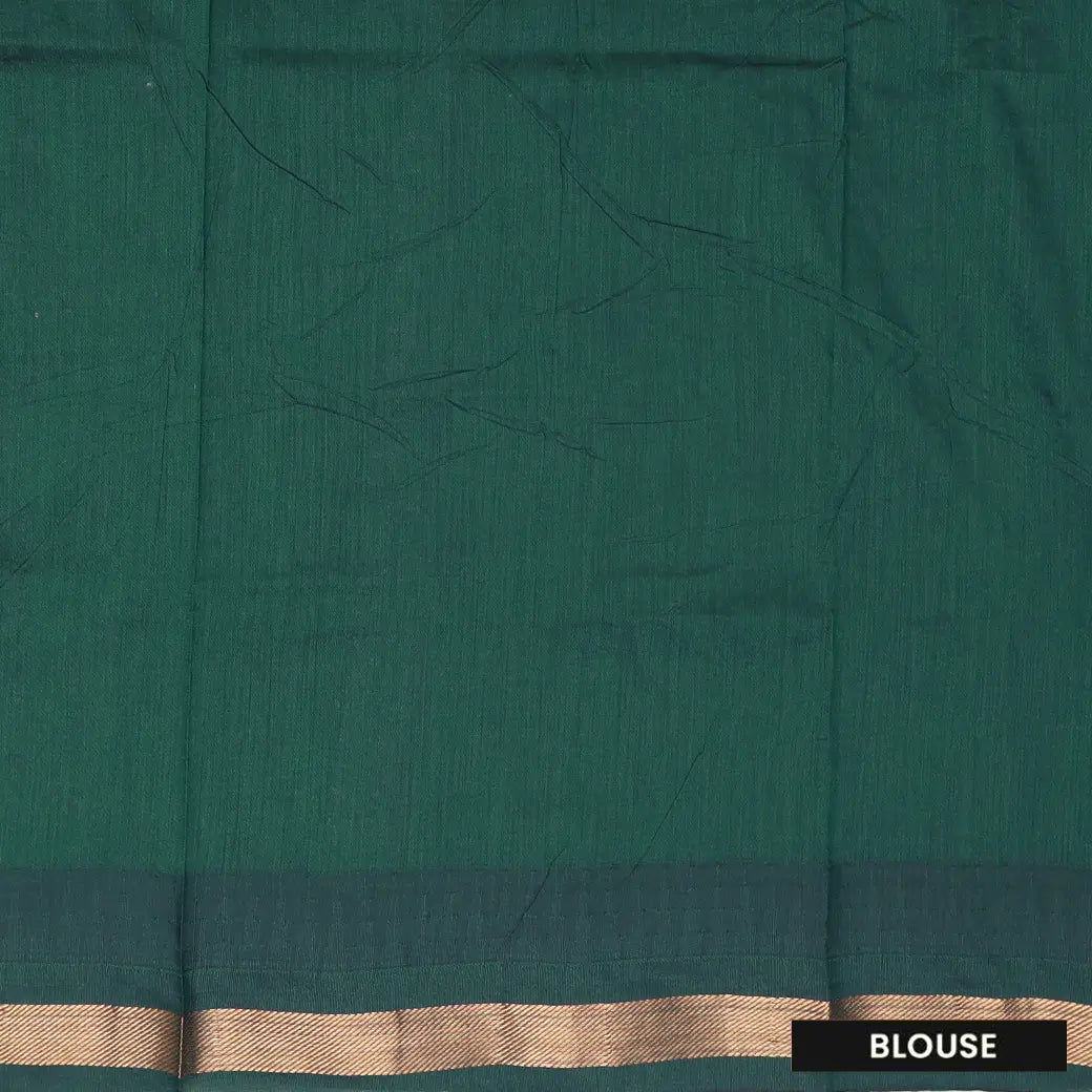 Red  With  Green  Premium Quality Kalyani Cotton Saree  
