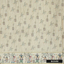 Sandal with cream color Semi Chanderi Silk Saree