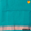 Baby Pink with Rama Green Pure Silk Cotton Saree - Thenianantham