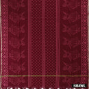 Peach Pink With Maroon  Cotton Ladies Chudithar Material