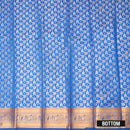 Blue and Gold Zariwork Art Pattu Pavadai Material