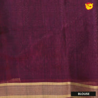 Green With Maroon Pure Silk Cotton Saree - Thenianantham