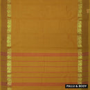 Mustard Yellow Pure Chettinad Cotton Saree without Blouse
