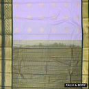 Lavender With dark green Vaira Oosi Silk Saree