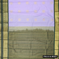 Lavender With dark green Vaira Oosi Silk Saree