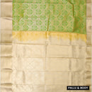 Pista Green and Cream colors Art Silk Saree