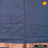 Maroon With Light Steel Blue Kalyani Cotton Saree