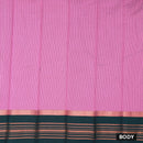 Bright Pink With Green Silk Cotton Saree