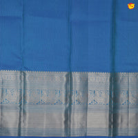 Sky blue with greyish blue border subhalaya pure silk saree - Thenianantham