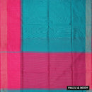 Sea Blue with Pink Art Tussar Saree