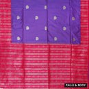 Purple with Red Soft Silk Saree