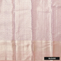 Baby Pink Tissue Wedding Silk Saree