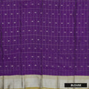 Purpl With  Off-White border Arani Silk Saree