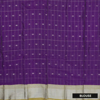 Purpl With  Off-White border Arani Silk Saree
