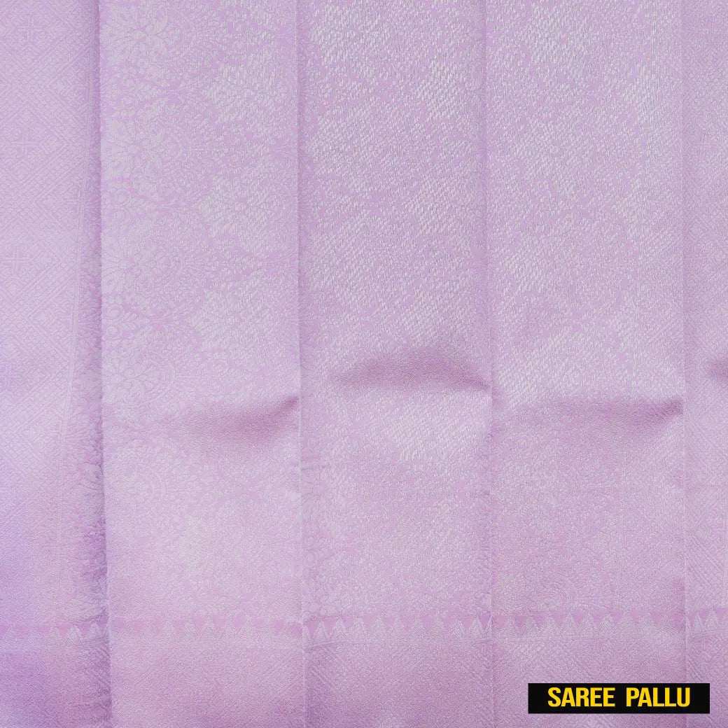 Yellow with Lavender Kubera Silk Saree
