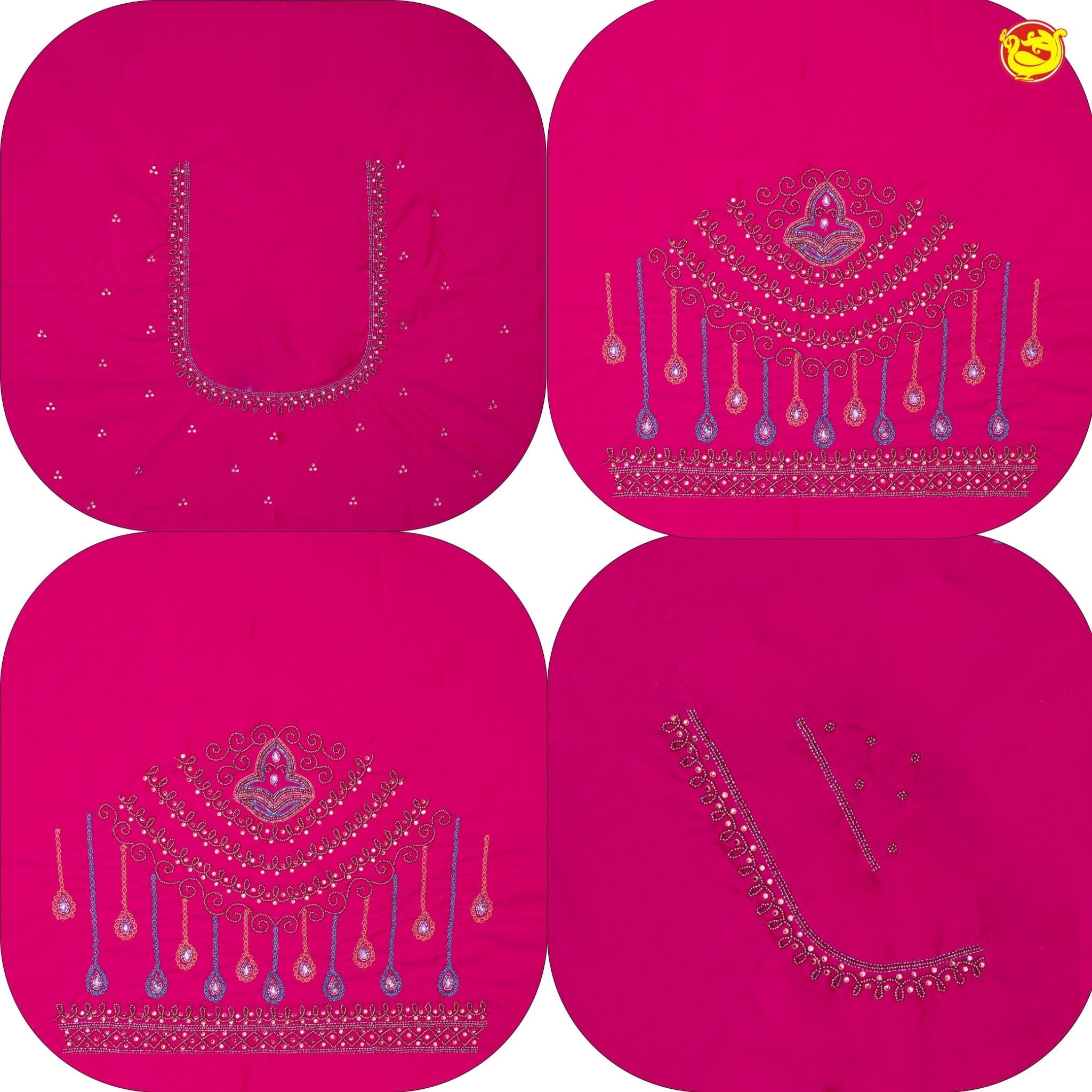 Rani Pink Bridal Aariwork Blouse