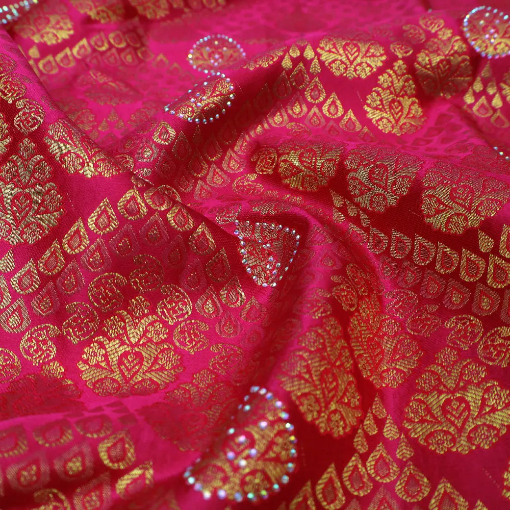 PINK colour pure Kanchipuram silk saree