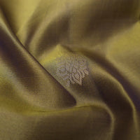 Lime Green with Navy Blue Soft Silk Saree