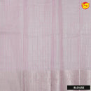 Baby pink linen tissue saree with embroidery - Thenianantham