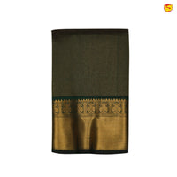 Bottle green subhalya pure silk saree - Thenianantham