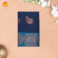 Deep Blue With Peacock Blue Kalyani Cotton Saree