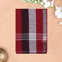 Multicolor Checked Linen Cotton Saree