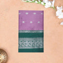 Onion Pink  With  Green  Premium Quality Kalyani Cotton Saree