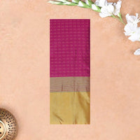 Dark Magenta With Light Orange Arani Silk Saree