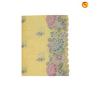 Yellow Pure Chanderi Silk With Floral Hand Embroidered Work Saree - Thenianantham