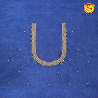 Royal Blue Bridal Aariwork Blouse - Thenianantham