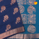 Deep Blue With Peacock Blue Kalyani Cotton Saree