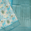Teal Blue With green Dola Silk